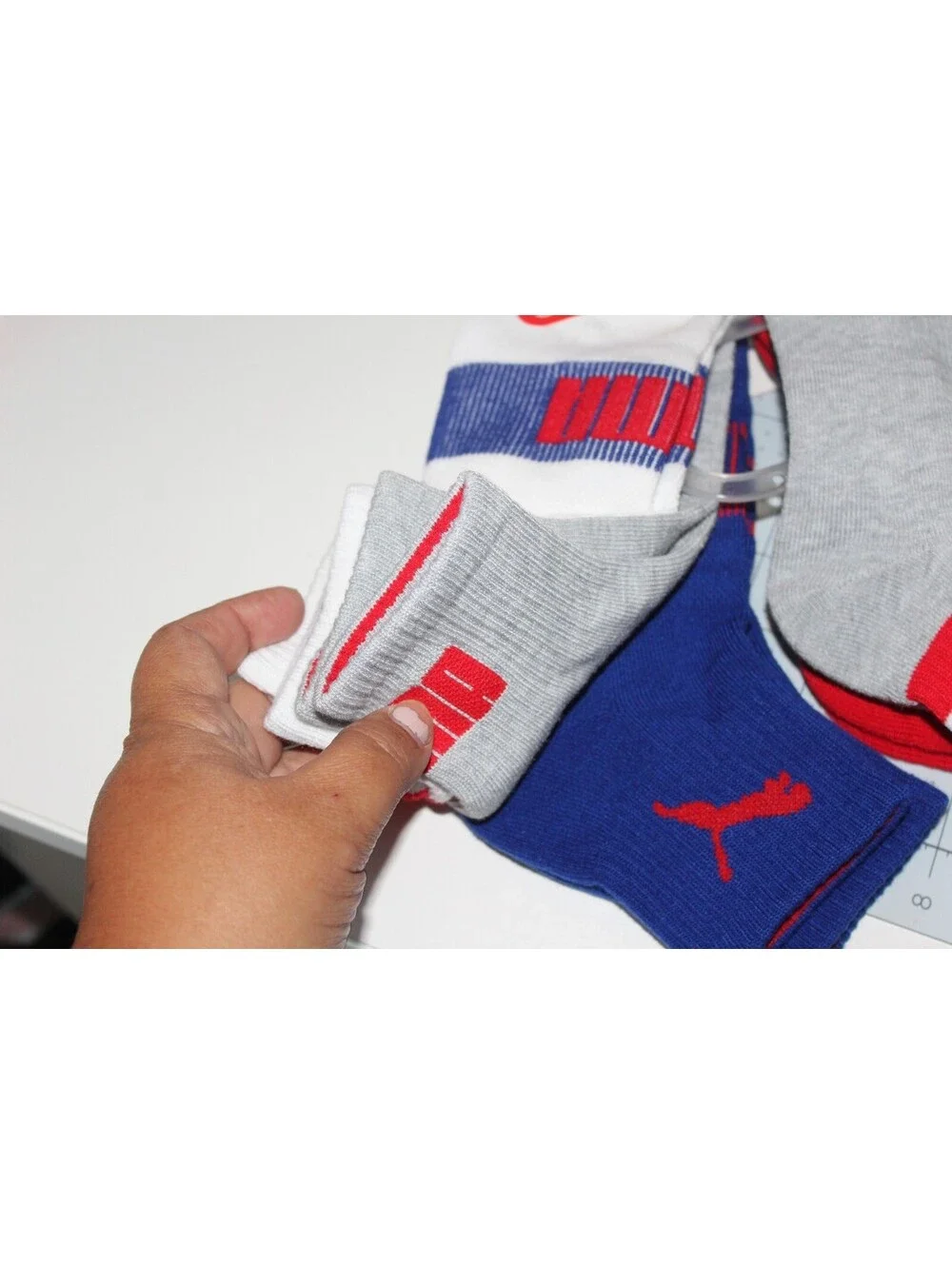 Puma Crew Socks 6‑Pack (Cushioned, Arch Support, Mesh Ventilation)
